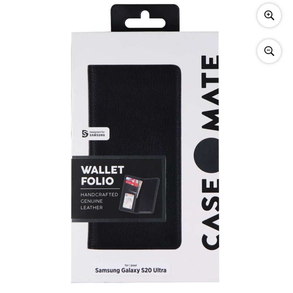 Samsung Galaxy S22+ Black Pebbled Leather Wallet Folio by Case-Mate